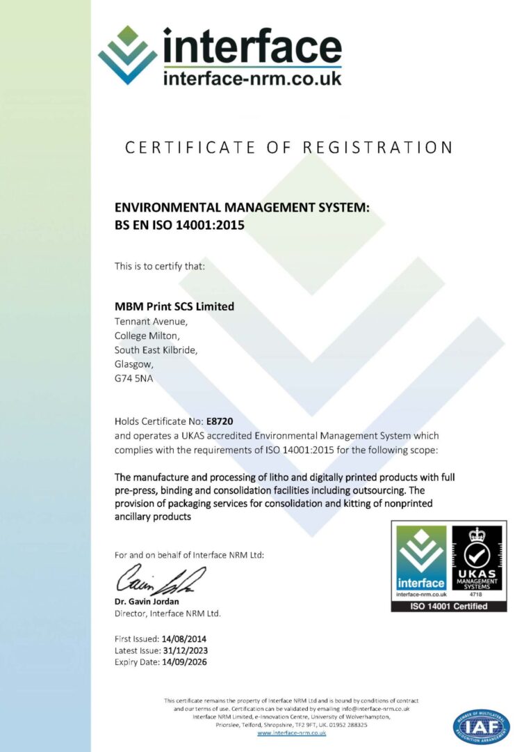 MBM ISO 14001 Certificate (ID 27477) (ID 27478)