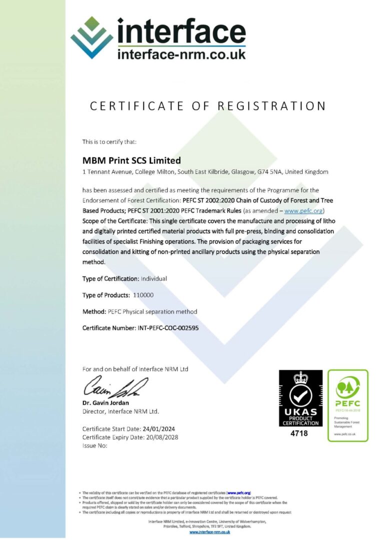 MBM Print PEFC Certificate (ID 39335) (ID 39338)